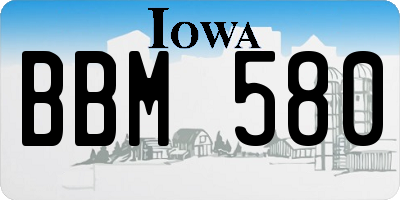 IA license plate BBM580