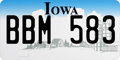 IA license plate BBM583