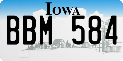 IA license plate BBM584
