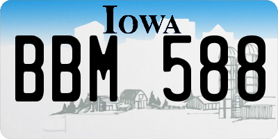 IA license plate BBM588