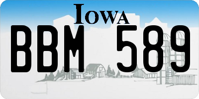 IA license plate BBM589