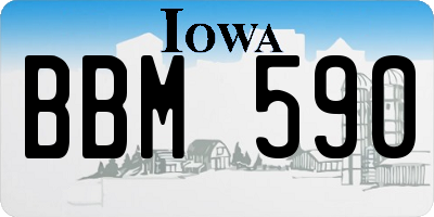 IA license plate BBM590
