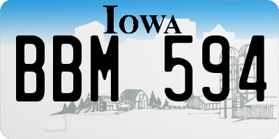 IA license plate BBM594