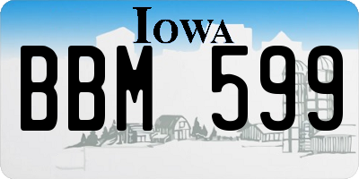 IA license plate BBM599