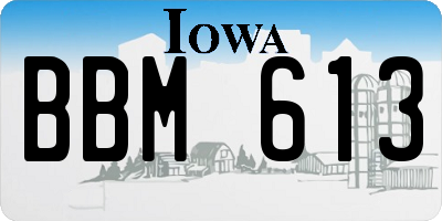 IA license plate BBM613