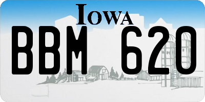 IA license plate BBM620
