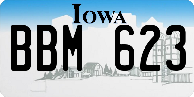 IA license plate BBM623