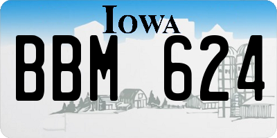 IA license plate BBM624