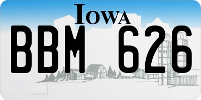 IA license plate BBM626
