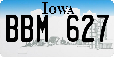 IA license plate BBM627
