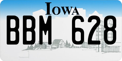 IA license plate BBM628