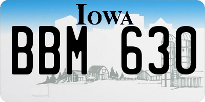 IA license plate BBM630