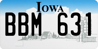 IA license plate BBM631