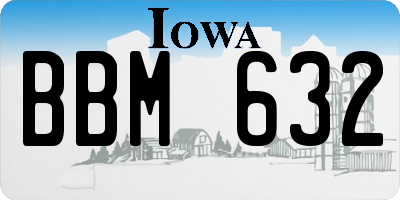 IA license plate BBM632