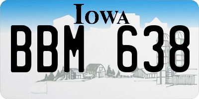 IA license plate BBM638