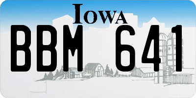 IA license plate BBM641