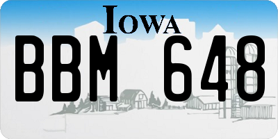 IA license plate BBM648