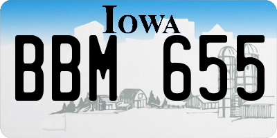 IA license plate BBM655