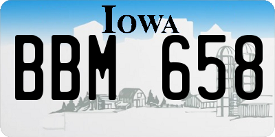 IA license plate BBM658