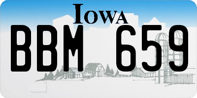 IA license plate BBM659