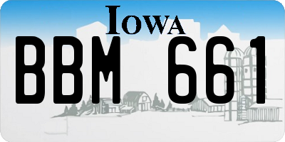 IA license plate BBM661