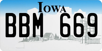 IA license plate BBM669