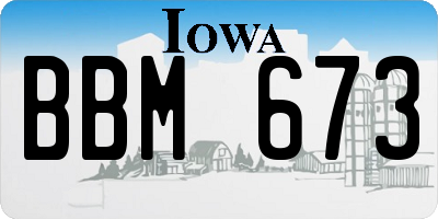 IA license plate BBM673