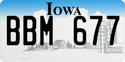 IA license plate BBM677