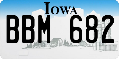 IA license plate BBM682