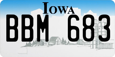 IA license plate BBM683