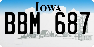 IA license plate BBM687