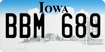 IA license plate BBM689