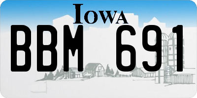 IA license plate BBM691