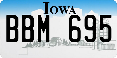 IA license plate BBM695