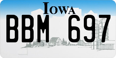 IA license plate BBM697