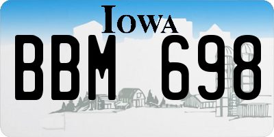 IA license plate BBM698