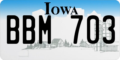 IA license plate BBM703