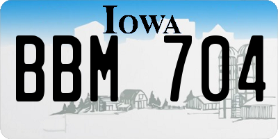 IA license plate BBM704