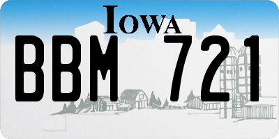 IA license plate BBM721