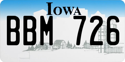 IA license plate BBM726