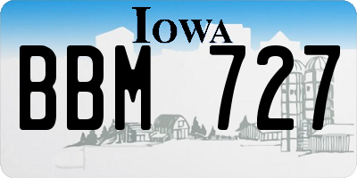 IA license plate BBM727