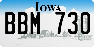 IA license plate BBM730