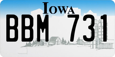 IA license plate BBM731
