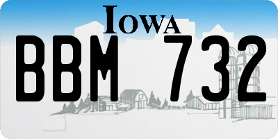 IA license plate BBM732
