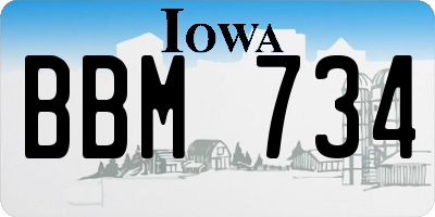 IA license plate BBM734