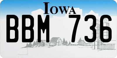 IA license plate BBM736