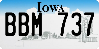 IA license plate BBM737