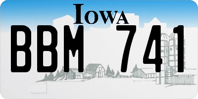 IA license plate BBM741