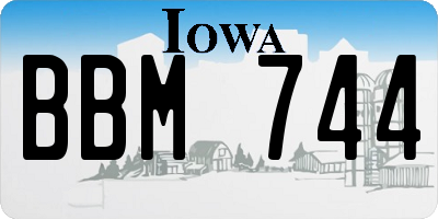 IA license plate BBM744