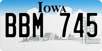 IA license plate BBM745